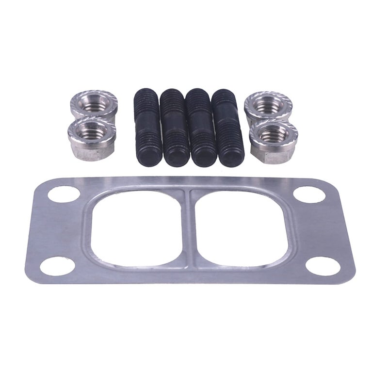 WQSING Turbo Mounting Studs & Nuts with Turbo Gasket 3818823 3818824 3901356 Compatible with Dodge Cummins 89-07 5.9L 4 Cylinder 4B3.9L Engine 3971421 - Image 2